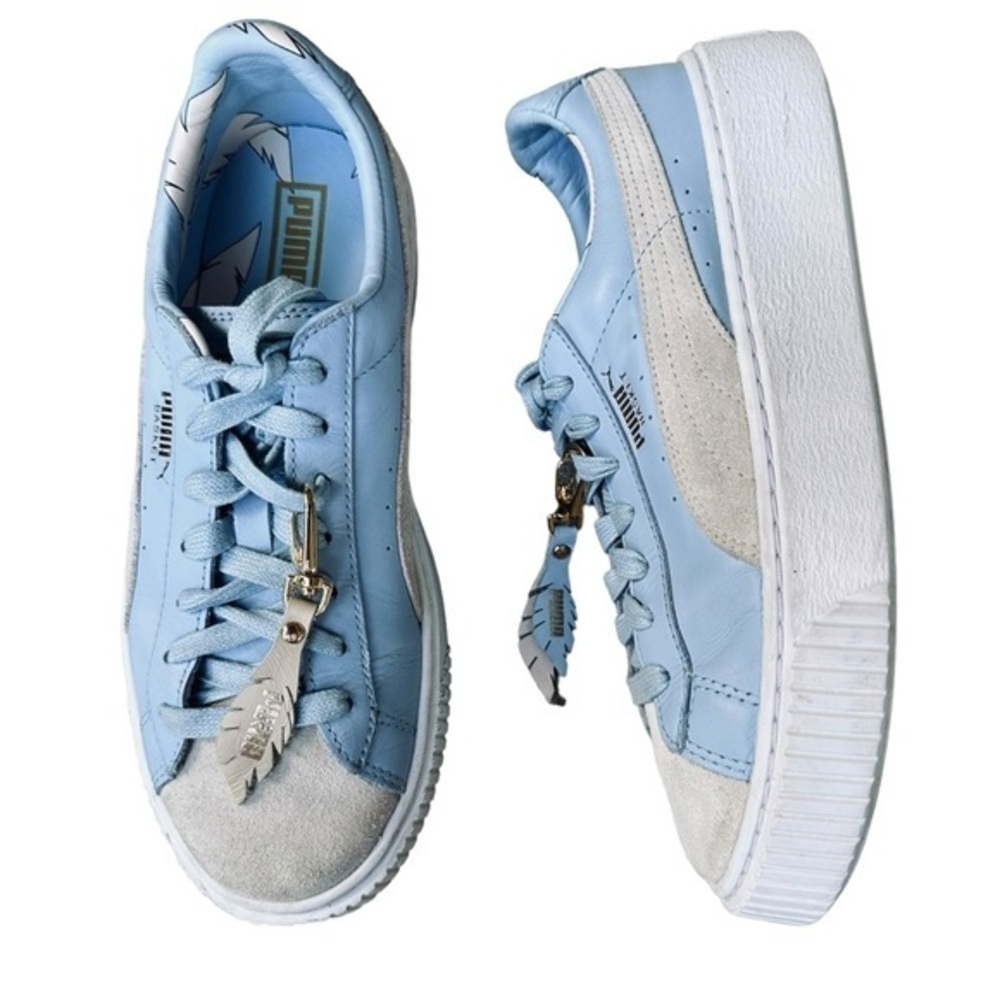 PUMA BASKET PLATFORM COACHELLA CASHMERE BLUE SNEAKERS SIZE 8.5